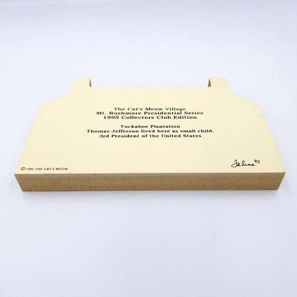 Cat's Meow Village Tuckahoe Plantation Mt. Rushmore Presidential Series 1995 - Picture 3 of 8